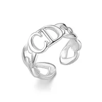 Fashion Plant Heart Shape Snake Titanium Steel Open Ring sku image 3