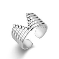 Fashion Plant Heart Shape Snake Titanium Steel Open Ring sku image 9
