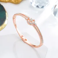 Fashion Star Moon Alloy Rhinestones Women's Bangle sku image 1