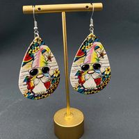 Cartoon Style Cartoon Water Droplets Pu Leather Women's Earrings 1 Pair main image 6