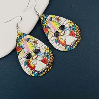 Cartoon Style Cartoon Water Droplets Pu Leather Women's Earrings 1 Pair main image 5