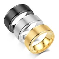 Fashion Solid Color Stainless Steel Rings main image 6