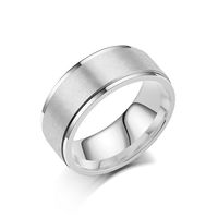Fashion Solid Color Stainless Steel Rings sku image 1