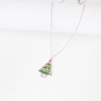 Cartoon Style Christmas Tree Alloy Enamel Women's Necklace 1 Piece main image 5