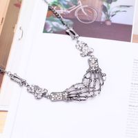 Funny Hand Alloy Plating Rhinestones Women's Necklace 1 Piece main image 5