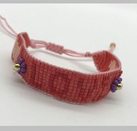 Fashion Letter Glass Knitting Couple Bracelets 1 Piece sku image 2