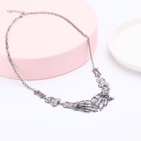Funny Hand Alloy Plating Rhinestones Women's Necklace 1 Piece main image 1