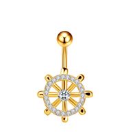 Simple Style Heart Shape Stainless Steel Plating Inlay Pearl Zircon Women's Belly Ring 1 Piece sku image 3