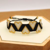 Ethnic Style Heart Shape Glass Knitting Women's Bracelets 1 Piece main image 3