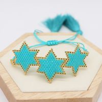 Bohemian Star Glass Knitting Unisex Bracelets 1 Piece sku image 13