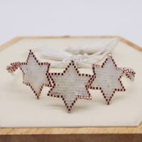 Bohemian Star Glass Knitting Unisex Bracelets 1 Piece sku image 4
