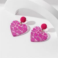 Lady Heart Shape Arylic Plating Women's Earrings 1 Pair main image 5