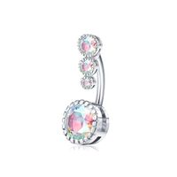 Fashion Butterfly Stainless Steel Plating Inlay Zircon Women's Belly Ring 1 Piece sku image 3