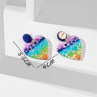 1 Pair Fashion Heart Shape Plating Arylic Earrings main image 4