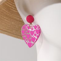 Lady Heart Shape Arylic Plating Women's Earrings 1 Pair sku image 1