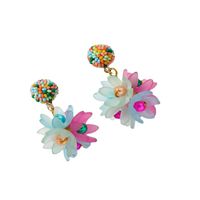 Elegant Flower Arylic Alloy Women's Earrings 1 Pair main image 5
