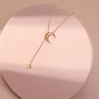 Fashion Heart Shape Titanium Steel Inlaid Gold Pendant Necklace sku image 20