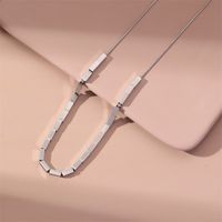 Fashion Heart Shape Titanium Steel Inlaid Gold Pendant Necklace sku image 42