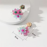 Elegant Flower Arylic Alloy Women's Earrings 1 Pair main image 2