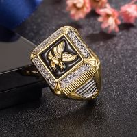 Fashion Eagle Copper Rings Plating Zircon Copper Rings 1 Piece main image 5