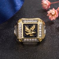 Fashion Eagle Copper Rings Plating Zircon Copper Rings 1 Piece main image 4
