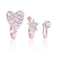 Fashion Star Heart Shape Alloy Inlay Artificial Diamond Women's Nose Ring 1 Piece main image 2