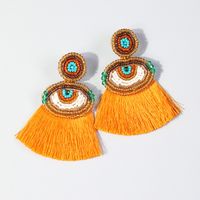 Ethnic Style Tassel Copper Earrings Tassel Copper Earrings 1 Pair sku image 1