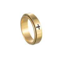 Fashion Cross Titanium Steel Rings Plating Stainless Steel Rings sku image 3