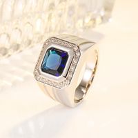 Fashion Geometric Copper Rings Inlay Zircon Copper Rings 1 Piece main image 1