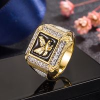 Fashion Eagle Copper Rings Plating Zircon Copper Rings 1 Piece main image 1