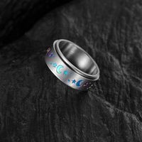Fashion Star Moon Stainless Steel Rings main image 5