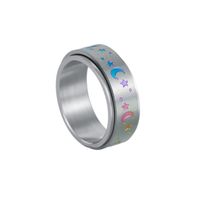 Fashion Star Moon Stainless Steel Rings main image 3