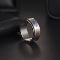 Fashion Star Moon Stainless Steel Rings main image 2