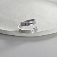 Fashion Geometric Letter Titanium Steel Open Ring Stainless Steel Rings main image 5