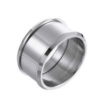 Fashion Geometric Titanium Steel Rings Polishing Stainless Steel Rings sku image 7