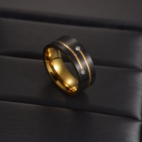Fashion Circle Stainless Steel Rings Zircon Stainless Steel Rings main image 2
