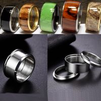Fashion Geometric Titanium Steel Rings Polishing Stainless Steel Rings main image 6