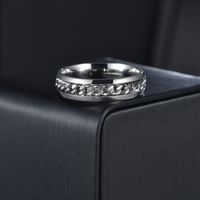 Fashion Geometric Stainless Steel Rings Chain Stainless Steel Rings main image 3