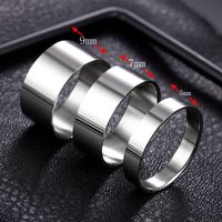 Fashion Geometric Titanium Steel Rings Polishing Stainless Steel Rings main image 4