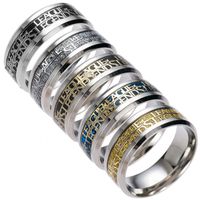 Fashion Letter Titanium Steel Rings Plating Stainless Steel Rings main image 6