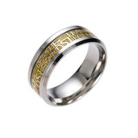 Fashion Letter Titanium Steel Rings Plating Stainless Steel Rings main image 3
