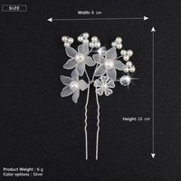 Alloy Fashion Flowers Hair Accessories  (white) Nhhs0228-white sku image 1