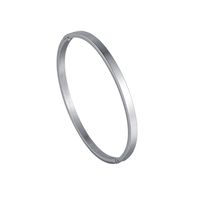 Simple Style Geometric Solid Color Stainless Steel Bangle Stainless Steel Bracelets sku image 1