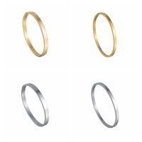 Simple Style Geometric Solid Color Stainless Steel Bangle Stainless Steel Bracelets main image 4