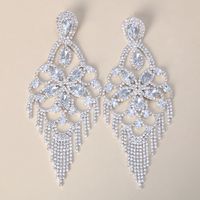 Mode Géométrique Alliage Strass Des Boucles D'oreilles Gland Boucles D'oreilles En Cristal 1 Paire sku image 1