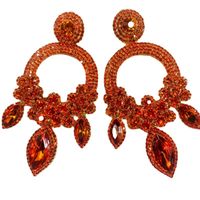 Ethnic Style Oval Water Droplets Rhinestone Drop Earrings Crystal Earrings 1 Pair main image 5