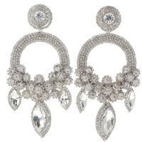 Ethnic Style Oval Water Droplets Rhinestone Drop Earrings Crystal Earrings 1 Pair main image 2
