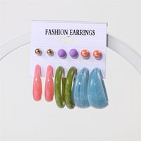 Lady Geometric Arylic Plating Women's Earrings 1 Set main image 2