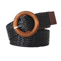 Basic Round Pu Leather Straw Women's Leather Belts main image 6
