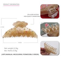 Fashion Letter Star Acetic Acid Sheets Hair Claws sku image 2